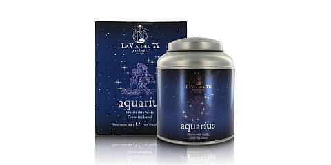 Aquarius, Miscela di Tè Verdi Profumata, Barattolo di Latta, 100g (Serie Costellazioni)