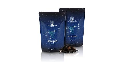Scorpio, Miscela Profumata di Tè Neri, Sacchetto da 50g (Serie Costellazioni)