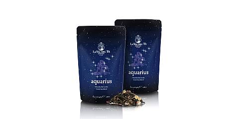 Aquarius, Miscela di Tè Verdi Profumata, Sacchetto da 50g (Serie Costellazioni)