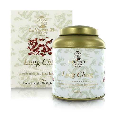 Lung Ching, Tè Verde Cinese, Barattolo di Latta, 100g