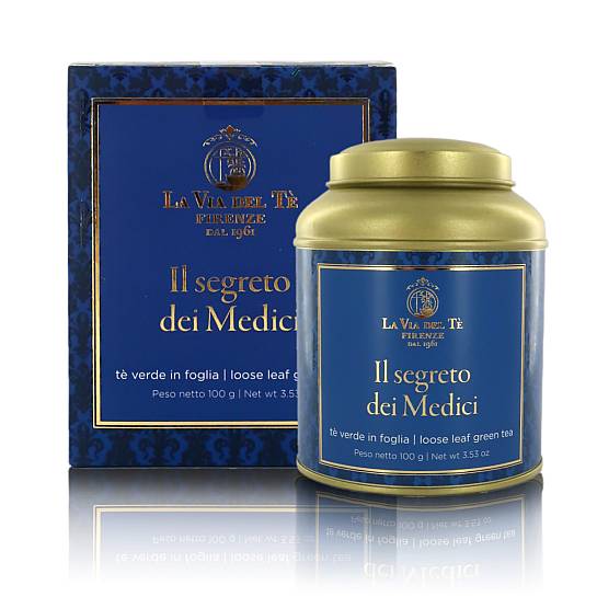 Il Segreto dei Medici, Miscela di Tè Bianco e Tè Verde al Gelsomino, Barattolo di Latta, 100g