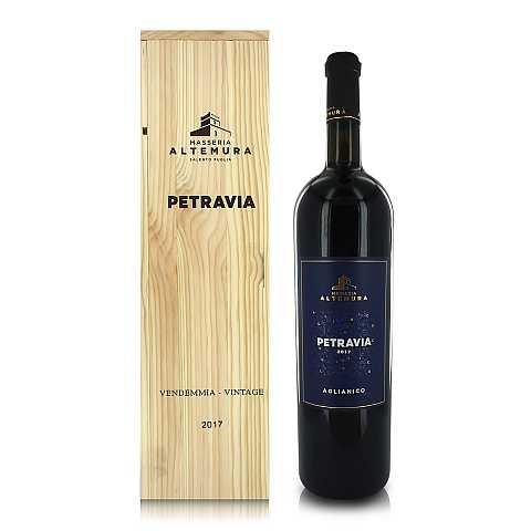 Masseria Altemura Vino Rosso Petravia Aglianico Puglia IGT, 2017, Magnum 1,5 Lt in Cassetta di Legno