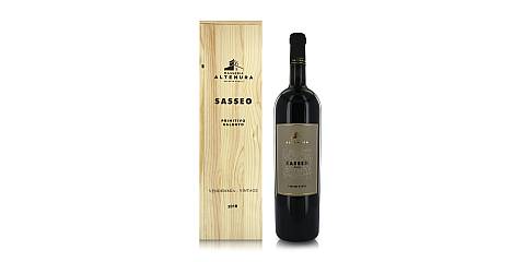 Masseria Altemura Vino Rosso Sasseo Primitivo Salento IGT, Magnum 1,5 Lt in Cassetta di Legno