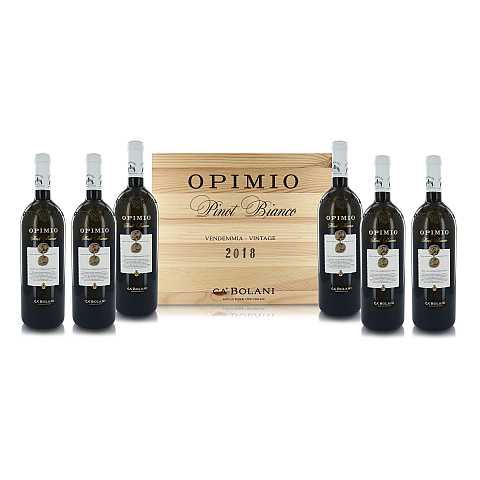 Ca' Bolani Vino Opimio Pinot Bianco Friuli DOC Aquileia, 2018, 6 x 750 Ml in Cassetta di Legno