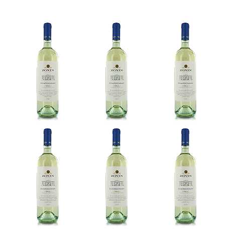 Zonin Vino Bianco Chardonnay Friuli DOC 2021, 6 x 750 ml