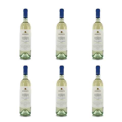 Zonin Vino Bianco Pinot Grigio Friuli DOC 2021, 6 x 750 Ml